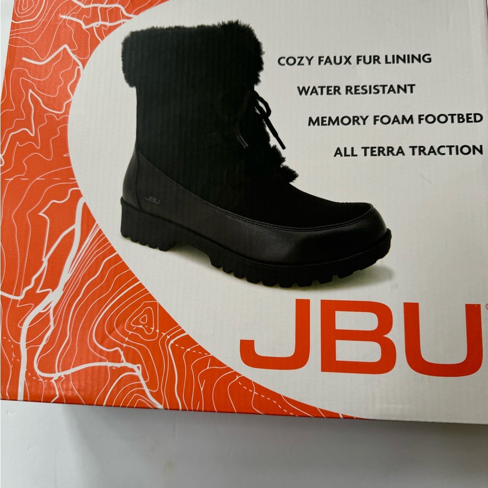 JBU Colorado Women's Cozy Faux Fur Lined Snow Boots, Black, 7